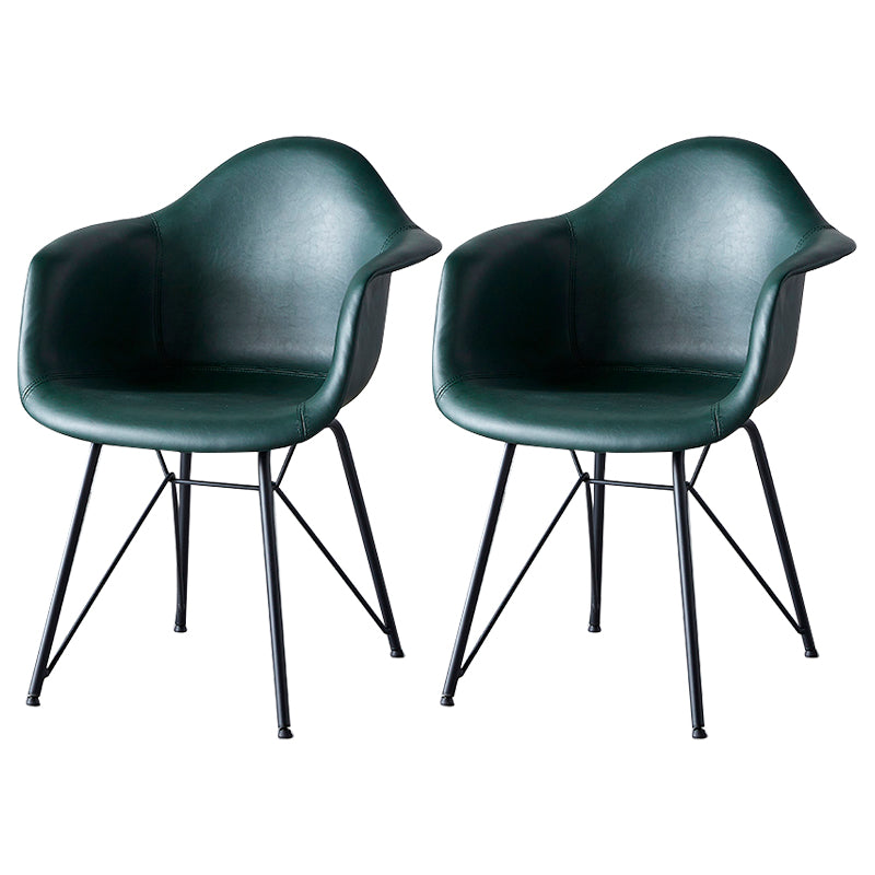 Contemporary Metal Dining Chairs Upholstered Linen Fabric Dining Chair for Restaurant Green Set of 2 Clearhalo ' kitchen&dining_furn' 'Dining Chairs' 'Dining Tables & Seating' 'dining_chair' 'Furniture' 'furniture_dining_chair' 'Kitchen & Dining Furniture' 'kitchen' 3885240