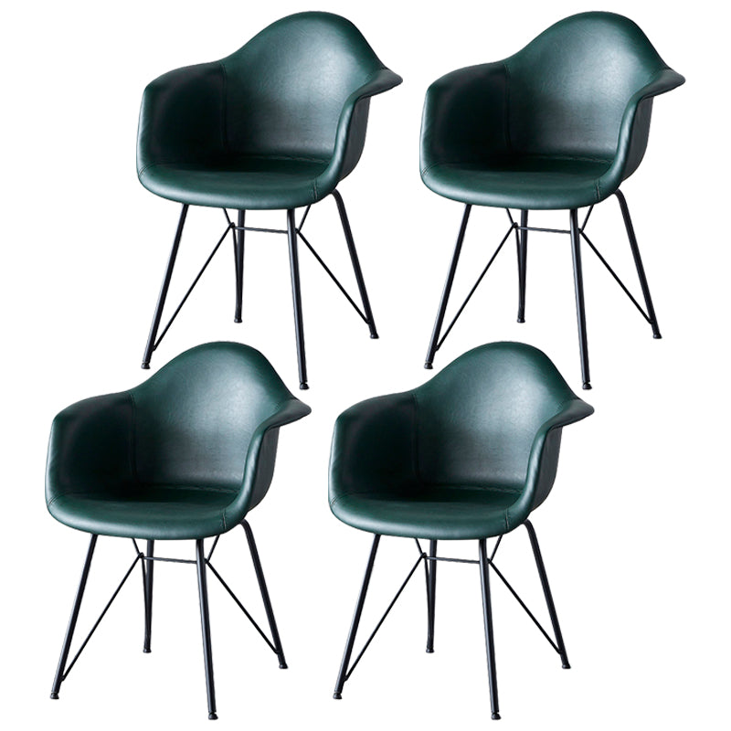 Contemporary Metal Dining Chairs Upholstered Linen Fabric Dining Chair for Restaurant Green Set of 4 Clearhalo ' kitchen&dining_furn' 'Dining Chairs' 'Dining Tables & Seating' 'dining_chair' 'Furniture' 'furniture_dining_chair' 'Kitchen & Dining Furniture' 'kitchen' 3885242