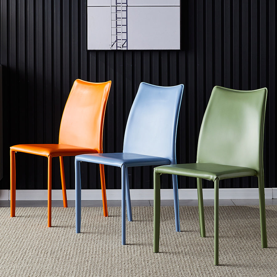 Solid Back Dining Armless Chairs Stackable Dining Side Chairs with Metal Legs Clearhalo ' kitchen&dining_furn' 'Dining Chairs' 'Dining Tables & Seating' 'dining_chair' 'furn' 'furn_dining_chair' 'Furniture' 'furniture_dining_chair' 'Kitchen & Dining Furniture' 'kitchen' 3885252