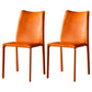 Solid Back Dining Armless Chairs Stackable Dining Side Chairs with Metal Legs Orange 2 Piece Set Clearhalo ' kitchen&dining_furn' 'Dining Chairs' 'Dining Tables & Seating' 'dining_chair' 'furn' 'furn_dining_chair' 'Furniture' 'furniture_dining_chair' 'Kitchen & Dining Furniture' 'kitchen' 3885258