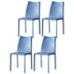 Solid Back Dining Armless Chairs Stackable Dining Side Chairs with Metal Legs Light Blue 4 Piece Set Clearhalo ' kitchen&dining_furn' 'Dining Chairs' 'Dining Tables & Seating' 'dining_chair' 'furn' 'furn_dining_chair' 'Furniture' 'furniture_dining_chair' 'Kitchen & Dining Furniture' 'kitchen' 3885265