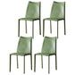 Solid Back Dining Armless Chairs Stackable Dining Side Chairs with Metal Legs Green 4 Piece Set Clearhalo ' kitchen&dining_furn' 'Dining Chairs' 'Dining Tables & Seating' 'dining_chair' 'furn' 'furn_dining_chair' 'Furniture' 'furniture_dining_chair' 'Kitchen & Dining Furniture' 'kitchen' 3885271