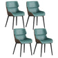 Contemporary Faux Leather Dining Chairs Wingback Arm Chair with Metal Legs (Set of 4) Gray-Green Clearhalo ' kitchen&dining_furn' 'Dining Chairs' 'Dining Tables & Seating' 'dining_chair' 'furn' 'furn_dining_chair' 'Furniture' 'furniture_dining_chair' 'Kitchen & Dining Furniture' 'kitchen' 3885289