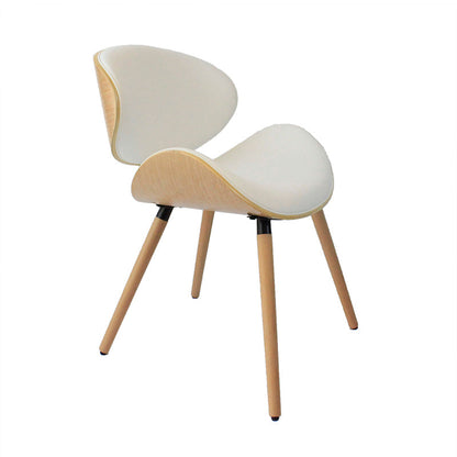 Modern Style Dining Side Chair Armless Single Chair for Kitchen with Wooden Legs White Natural Wood Clearhalo ' kitchen&dining_furn' 'Dining Chairs' 'Dining Tables & Seating' 'dining_chair' 'furn' 'furn_dining_chair' 'Furniture' 'furniture_dining_chair' 'Kitchen & Dining Furniture' 'kitchen' 3885309