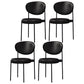 Home Scandinavian Side Chair Upholstered Metal Open Back Dining Room Chair Black 4 Piece Set Clearhalo ' kitchen&dining_furn' 'Dining Chairs' 'Dining Tables & Seating' 'dining_chair' 'furn' 'furn_dining_chair' 'Furniture' 'furniture_dining_chair' 'Kitchen & Dining Furniture' 'kitchen' 3885323