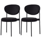 Home Scandinavian Side Chair Upholstered Metal Open Back Dining Room Chair Matte Black 2 Piece Set Clearhalo ' kitchen&dining_furn' 'Dining Chairs' 'Dining Tables & Seating' 'dining_chair' 'furn' 'furn_dining_chair' 'Furniture' 'furniture_dining_chair' 'Kitchen & Dining Furniture' 'kitchen' 3885327