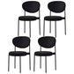 Home Scandinavian Side Chair Upholstered Metal Open Back Dining Room Chair Matte Black 4 Piece Set Clearhalo ' kitchen&dining_furn' 'Dining Chairs' 'Dining Tables & Seating' 'dining_chair' 'furn' 'furn_dining_chair' 'Furniture' 'furniture_dining_chair' 'Kitchen & Dining Furniture' 'kitchen' 3885329