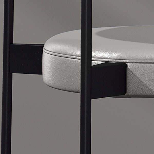 Home Scandinavian Side Chair Upholstered Metal Open Back Dining Room Chair Clearhalo ' kitchen&dining_furn' 'Dining Chairs' 'Dining Tables & Seating' 'dining_chair' 'furn' 'furn_dining_chair' 'Furniture' 'furniture_dining_chair' 'Kitchen & Dining Furniture' 'kitchen' 3885331