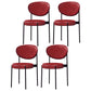 Home Scandinavian Side Chair Upholstered Metal Open Back Dining Room Chair Red 4 Piece Set Clearhalo ' kitchen&dining_furn' 'Dining Chairs' 'Dining Tables & Seating' 'dining_chair' 'furn' 'furn_dining_chair' 'Furniture' 'furniture_dining_chair' 'Kitchen & Dining Furniture' 'kitchen' 3885337