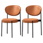 Home Scandinavian Side Chair Upholstered Metal Open Back Dining Room Chair Brown 2 Piece Set Clearhalo ' kitchen&dining_furn' 'Dining Chairs' 'Dining Tables & Seating' 'dining_chair' 'furn' 'furn_dining_chair' 'Furniture' 'furniture_dining_chair' 'Kitchen & Dining Furniture' 'kitchen' 3885342