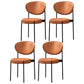 Home Scandinavian Side Chair Upholstered Metal Open Back Dining Room Chair Brown 4 Piece Set Clearhalo ' kitchen&dining_furn' 'Dining Chairs' 'Dining Tables & Seating' 'dining_chair' 'furn' 'furn_dining_chair' 'Furniture' 'furniture_dining_chair' 'Kitchen & Dining Furniture' 'kitchen' 3885343
