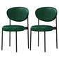 Home Scandinavian Side Chair Upholstered Metal Open Back Dining Room Chair Green 2 Piece Set Clearhalo ' kitchen&dining_furn' 'Dining Chairs' 'Dining Tables & Seating' 'dining_chair' 'furn' 'furn_dining_chair' 'Furniture' 'furniture_dining_chair' 'Kitchen & Dining Furniture' 'kitchen' 3885345