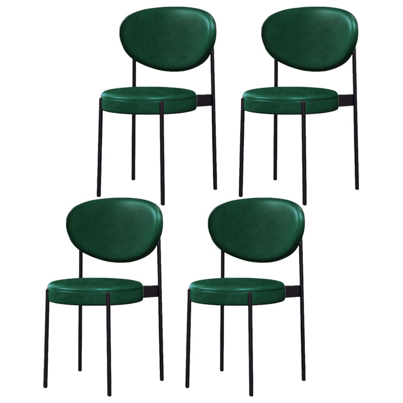 Home Scandinavian Side Chair Upholstered Metal Open Back Dining Room Chair Green 4 Piece Set Clearhalo ' kitchen&dining_furn' 'Dining Chairs' 'Dining Tables & Seating' 'dining_chair' 'furn' 'furn_dining_chair' 'Furniture' 'furniture_dining_chair' 'Kitchen & Dining Furniture' 'kitchen' 3885346