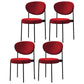 Home Scandinavian Side Chair Upholstered Metal Open Back Dining Room Chair Brick Red 4 Piece Set Clearhalo ' kitchen&dining_furn' 'Dining Chairs' 'Dining Tables & Seating' 'dining_chair' 'furn' 'furn_dining_chair' 'Furniture' 'furniture_dining_chair' 'Kitchen & Dining Furniture' 'kitchen' 3885352
