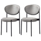 Home Scandinavian Side Chair Upholstered Metal Open Back Dining Room Chair Silver Gray 2 Piece Set Clearhalo ' kitchen&dining_furn' 'Dining Chairs' 'Dining Tables & Seating' 'dining_chair' 'furn' 'furn_dining_chair' 'Furniture' 'furniture_dining_chair' 'Kitchen & Dining Furniture' 'kitchen' 3885354