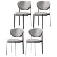 Home Scandinavian Side Chair Upholstered Metal Open Back Dining Room Chair Silver Gray 4 Piece Set Clearhalo ' kitchen&dining_furn' 'Dining Chairs' 'Dining Tables & Seating' 'dining_chair' 'furn' 'furn_dining_chair' 'Furniture' 'furniture_dining_chair' 'Kitchen & Dining Furniture' 'kitchen' 3885355