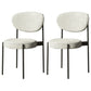 Home Scandinavian Side Chair Upholstered Metal Open Back Dining Room Chair White-Gray 2 Piece Set Clearhalo ' kitchen&dining_furn' 'Dining Chairs' 'Dining Tables & Seating' 'dining_chair' 'furn' 'furn_dining_chair' 'Furniture' 'furniture_dining_chair' 'Kitchen & Dining Furniture' 'kitchen' 3885357