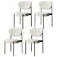 Home Scandinavian Side Chair Upholstered Metal Open Back Dining Room Chair White-Gray 4 Piece Set Clearhalo ' kitchen&dining_furn' 'Dining Chairs' 'Dining Tables & Seating' 'dining_chair' 'furn' 'furn_dining_chair' 'Furniture' 'furniture_dining_chair' 'Kitchen & Dining Furniture' 'kitchen' 3885358