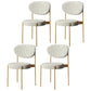 Home Scandinavian Side Chair Upholstered Metal Open Back Dining Room Chair Gray-White 4 Piece Set Clearhalo ' kitchen&dining_furn' 'Dining Chairs' 'Dining Tables & Seating' 'dining_chair' 'furn' 'furn_dining_chair' 'Furniture' 'furniture_dining_chair' 'Kitchen & Dining Furniture' 'kitchen' 3885364
