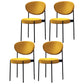 Home Scandinavian Side Chair Upholstered Metal Open Back Dining Room Chair Dark Yellow 4 Piece Set Clearhalo ' kitchen&dining_furn' 'Dining Chairs' 'Dining Tables & Seating' 'dining_chair' 'furn' 'furn_dining_chair' 'Furniture' 'furniture_dining_chair' 'Kitchen & Dining Furniture' 'kitchen' 3885367