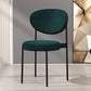 Home Scandinavian Side Chair Upholstered Metal Open Back Dining Room Chair Blackish Green 1 Piece Clearhalo ' kitchen&dining_furn' 'Dining Chairs' 'Dining Tables & Seating' 'dining_chair' 'furn' 'furn_dining_chair' 'Furniture' 'furniture_dining_chair' 'Kitchen & Dining Furniture' 'kitchen' 3885368