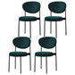 Home Scandinavian Side Chair Upholstered Metal Open Back Dining Room Chair Blackish Green 4 Piece Set Clearhalo ' kitchen&dining_furn' 'Dining Chairs' 'Dining Tables & Seating' 'dining_chair' 'furn' 'furn_dining_chair' 'Furniture' 'furniture_dining_chair' 'Kitchen & Dining Furniture' 'kitchen' 3885370