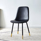 Scandinavian Home Side Chair Metal Solid Back Upholstered Dining Room Chair Black 1 Piece Brass Gold Clearhalo ' kitchen&dining_furn' 'Dining Chairs' 'Dining Tables & Seating' 'dining_chair' 'furn' 'furn_dining_chair' 'Furniture' 'furniture_dining_chair' 'Kitchen & Dining Furniture' 'kitchen' 3885378