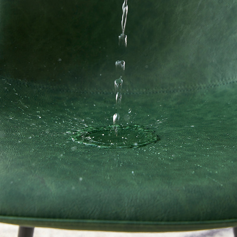 Scandinavian Home Side Chair Metal Solid Back Upholstered Dining Room Chair Clearhalo ' kitchen&dining_furn' 'Dining Chairs' 'Dining Tables & Seating' 'dining_chair' 'furn' 'furn_dining_chair' 'Furniture' 'furniture_dining_chair' 'Kitchen & Dining Furniture' 'kitchen' 3885387