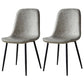 Scandinavian Home Side Chair Metal Solid Back Upholstered Dining Room Chair Light Gray 2 Piece Set Black Clearhalo ' kitchen&dining_furn' 'Dining Chairs' 'Dining Tables & Seating' 'dining_chair' 'furn' 'furn_dining_chair' 'Furniture' 'furniture_dining_chair' 'Kitchen & Dining Furniture' 'kitchen' 3885402