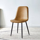 Scandinavian Home Side Chair Metal Solid Back Upholstered Dining Room Chair Camel 1 Piece Black Clearhalo ' kitchen&dining_furn' 'Dining Chairs' 'Dining Tables & Seating' 'dining_chair' 'furn' 'furn_dining_chair' 'Furniture' 'furniture_dining_chair' 'Kitchen & Dining Furniture' 'kitchen' 3885431
