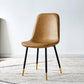 Scandinavian Home Side Chair Metal Solid Back Upholstered Dining Room Chair Camel 1 Piece Brass Gold Clearhalo ' kitchen&dining_furn' 'Dining Chairs' 'Dining Tables & Seating' 'dining_chair' 'furn' 'furn_dining_chair' 'Furniture' 'furniture_dining_chair' 'Kitchen & Dining Furniture' 'kitchen' 3885434