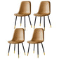 Scandinavian Home Side Chair Metal Solid Back Upholstered Dining Room Chair Camel 4 Piece Set Brass Gold Clearhalo ' kitchen&dining_furn' 'Dining Chairs' 'Dining Tables & Seating' 'dining_chair' 'furn' 'furn_dining_chair' 'Furniture' 'furniture_dining_chair' 'Kitchen & Dining Furniture' 'kitchen' 3885436