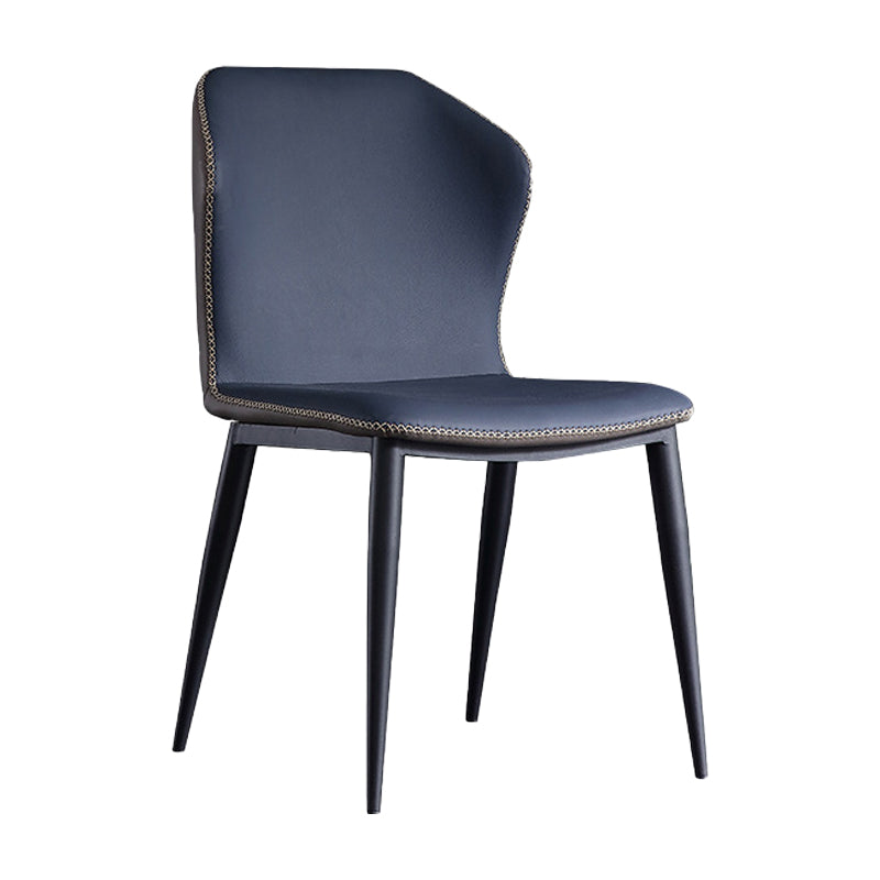 Contemporary Home Side Chair Wingback Metal Upholstered Dining Room Chair Clearhalo ' kitchen&dining_furn' 'Dining Chairs' 'Dining Tables & Seating' 'dining_chair' 'furn' 'furn_dining_chair' 'Furniture' 'furniture_dining_chair' 'Kitchen & Dining Furniture' 'kitchen' 3885465