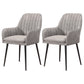 Upholstered Dining Arm Chair Restaurant Dining Armchair with Metal Legs (Set of 2) Grey Black Clearhalo ' kitchen&dining_furn' 'Dining Chairs' 'Dining Tables & Seating' 'dining_chair' 'furn' 'furn_dining_chair' 'Furniture' 'furniture_dining_chair' 'Kitchen & Dining Furniture' 'kitchen' 3885475