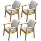 Home Scandinavian Arm Chair Wood Upholstered Solid Back Dining Room Chair Grey 4 Piece Set Natural Wood Clearhalo ' kitchen&dining_furn' 'Dining Chairs' 'Dining Tables & Seating' 'dining_chair' 'furn' 'furn_dining_chair' 'Furniture' 'furniture_dining_chair' 'Kitchen & Dining Furniture' 'kitchen' 3885503