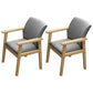 Home Scandinavian Arm Chair Wood Upholstered Solid Back Dining Room Chair Dark Gray 2 Piece Set Natural Wood Clearhalo ' kitchen&dining_furn' 'Dining Chairs' 'Dining Tables & Seating' 'dining_chair' 'furn' 'furn_dining_chair' 'Furniture' 'furniture_dining_chair' 'Kitchen & Dining Furniture' 'kitchen' 3885512