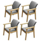 Home Scandinavian Arm Chair Wood Upholstered Solid Back Dining Room Chair Dark Gray 4 Piece Set Natural Wood Clearhalo ' kitchen&dining_furn' 'Dining Chairs' 'Dining Tables & Seating' 'dining_chair' 'furn' 'furn_dining_chair' 'Furniture' 'furniture_dining_chair' 'Kitchen & Dining Furniture' 'kitchen' 3885515