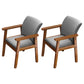 Home Scandinavian Arm Chair Wood Upholstered Solid Back Dining Room Chair Dark Gray 2 Piece Set Walnut Clearhalo ' kitchen&dining_furn' 'Dining Chairs' 'Dining Tables & Seating' 'dining_chair' 'furn' 'furn_dining_chair' 'Furniture' 'furniture_dining_chair' 'Kitchen & Dining Furniture' 'kitchen' 3885518