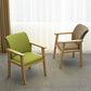 Home Scandinavian Arm Chair Wood Upholstered Solid Back Dining Room Chair Clearhalo ' kitchen&dining_furn' 'Dining Chairs' 'Dining Tables & Seating' 'dining_chair' 'furn' 'furn_dining_chair' 'Furniture' 'furniture_dining_chair' 'Kitchen & Dining Furniture' 'kitchen' 3885519