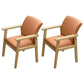 Home Scandinavian Arm Chair Wood Upholstered Solid Back Dining Room Chair Orange 2 Piece Set Natural Wood Clearhalo ' kitchen&dining_furn' 'Dining Chairs' 'Dining Tables & Seating' 'dining_chair' 'furn' 'furn_dining_chair' 'Furniture' 'furniture_dining_chair' 'Kitchen & Dining Furniture' 'kitchen' 3885528
