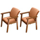 Home Scandinavian Arm Chair Wood Upholstered Solid Back Dining Room Chair Orange 2 Piece Set Walnut Clearhalo ' kitchen&dining_furn' 'Dining Chairs' 'Dining Tables & Seating' 'dining_chair' 'furn' 'furn_dining_chair' 'Furniture' 'furniture_dining_chair' 'Kitchen & Dining Furniture' 'kitchen' 3885531