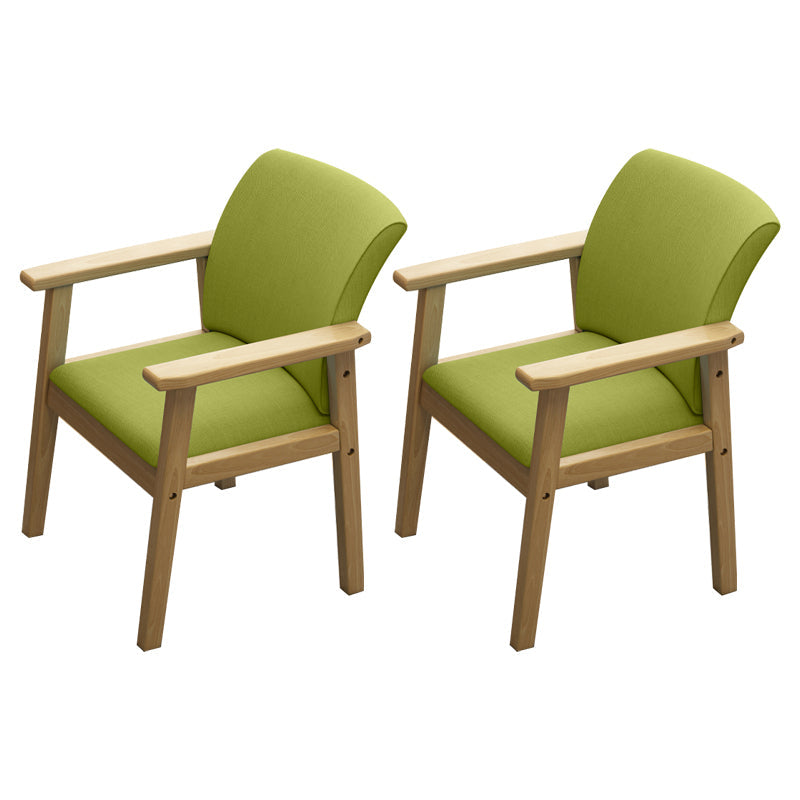 Home Scandinavian Arm Chair Wood Upholstered Solid Back Dining Room Chair Green 2 Piece Set Natural Wood Clearhalo ' kitchen&dining_furn' 'Dining Chairs' 'Dining Tables & Seating' 'dining_chair' 'furn' 'furn_dining_chair' 'Furniture' 'furniture_dining_chair' 'Kitchen & Dining Furniture' 'kitchen' 3885539