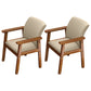 Home Scandinavian Arm Chair Wood Upholstered Solid Back Dining Room Chair Khaki 2 Piece Set Walnut Clearhalo ' kitchen&dining_furn' 'Dining Chairs' 'Dining Tables & Seating' 'dining_chair' 'furn' 'furn_dining_chair' 'Furniture' 'furniture_dining_chair' 'Kitchen & Dining Furniture' 'kitchen' 3885548