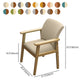Home Scandinavian Arm Chair Wood Upholstered Solid Back Dining Room Chair Clearhalo ' kitchen&dining_furn' 'Dining Chairs' 'Dining Tables & Seating' 'dining_chair' 'furn' 'furn_dining_chair' 'Furniture' 'furniture_dining_chair' 'Kitchen & Dining Furniture' 'kitchen' 3885558