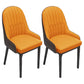 Scandinavian Home Side Chair Metal Upholstered Solid Back Dining Room Chair Orange 2 Piece Set Black Clearhalo ' kitchen&dining_furn' 'Dining Chairs' 'Dining Tables & Seating' 'dining_chair' 'furn' 'furn_dining_chair' 'Furniture' 'furniture_dining_chair' 'Kitchen & Dining Furniture' 'kitchen' 3885587