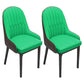 Scandinavian Home Side Chair Metal Upholstered Solid Back Dining Room Chair Green 2 Piece Set Black Clearhalo ' kitchen&dining_furn' 'Dining Chairs' 'Dining Tables & Seating' 'dining_chair' 'furn' 'furn_dining_chair' 'Furniture' 'furniture_dining_chair' 'Kitchen & Dining Furniture' 'kitchen' 3885593
