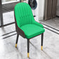 Scandinavian Home Side Chair Metal Upholstered Solid Back Dining Room Chair Green 1 Piece Brass Gold Clearhalo ' kitchen&dining_furn' 'Dining Chairs' 'Dining Tables & Seating' 'dining_chair' 'furn' 'furn_dining_chair' 'Furniture' 'furniture_dining_chair' 'Kitchen & Dining Furniture' 'kitchen' 3885595