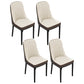 Scandinavian Home Side Chair Metal Upholstered Solid Back Dining Room Chair Beige 4 Piece Set Black Clearhalo ' kitchen&dining_furn' 'Dining Chairs' 'Dining Tables & Seating' 'dining_chair' 'furn' 'furn_dining_chair' 'Furniture' 'furniture_dining_chair' 'Kitchen & Dining Furniture' 'kitchen' 3885612