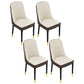 Scandinavian Home Side Chair Metal Upholstered Solid Back Dining Room Chair Beige 4 Piece Set Brass Gold Clearhalo ' kitchen&dining_furn' 'Dining Chairs' 'Dining Tables & Seating' 'dining_chair' 'furn' 'furn_dining_chair' 'Furniture' 'furniture_dining_chair' 'Kitchen & Dining Furniture' 'kitchen' 3885615