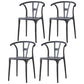 Modern Style Plastic Dining Chair Stackable Armless Dining Side Chair for Kitchen Black 4 Piece Set Clearhalo ' kitchen&dining_furn' 'Dining Chairs' 'Dining Tables & Seating' 'dining_chair' 'furn' 'furn_dining_chair' 'Furniture' 'furniture_dining_chair' 'Kitchen & Dining Furniture' 'kitchen' 3885637